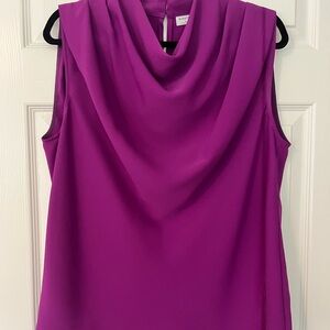 Babaton by Aritzia draped cowl neck sleeveless blouse